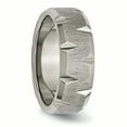 thumbnail image 4 of Titanium Beveled Edge Notched 8mm Brushed Band, 4 of 6