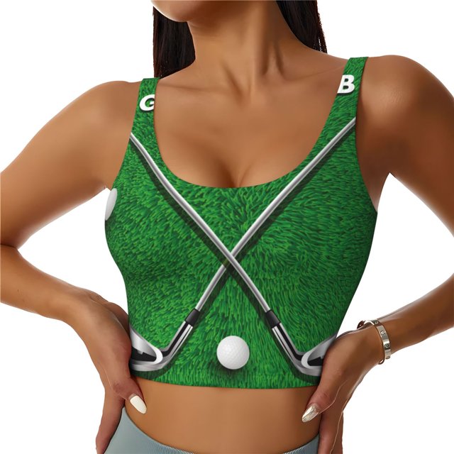 Balery Golf Sport Club Sujetadores deportivos con espalda cruzada para mujer, acolchados, sin costuras, de alto impacto, ideales para yoga, gimnasio, entrenamiento y fitness.-