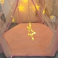 thumbnail image 5 of Pink Hexagon Rug - Ultra Soft Rug for Girls Kids Room - Anti-Slip Coral Nap Mat for Princess Children - Play Tent Rug for Playhouse Princess Tent Kids Play Castle,4.3 ft, 5 of 8