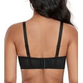 thumbnail image 3 of Exerin Women's Sexy Lace Bras Underwire Plus Size See Through Mesh Sheer Bra(36C,Black), 3 of 6