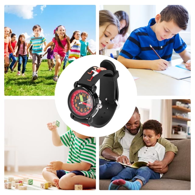 Reloj De Dibujos Animados 3D Para Niños Pequeños, Patrón De Béisbol Para Niños, Escalas De Números Claros, Relojes De Juguete 3D Para Niños De 3 A 8 Años