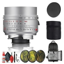 Leica Summilux-M 35mm F/1.4 ASPH. Lens (Silver) (11727) Filter Kit BackPack Cleaning Kit Cap Keeper