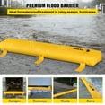 thumbnail image 2 of VEVOR Flood Barrier, 12 ft Length x 12 in Height, Reusable PVC Water Diversion Tubes, Lightweight Hydro Barrier with Excellent Waterproof Effect Used for Doorways, Garages, Yellow, 2 of 9
