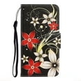 thumbnail image 2 of SaniMore for Samsung Galaxy S23 6.1" 2023 Wallet Case, Color Painting Pattern with Kickstand Card Slots Detachable Wrist Strap Girls Women PU Leather Case Magnetic Clasp for S23, ed Flowers, 2 of 8