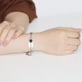 thumbnail image 2 of MetalJC Stainless Steel Medical Alert ID Bracelet for Women, Engraved Penicillin Allergy, 2 of 6