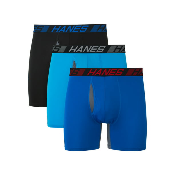 Hanes Men's X-Temp Total Support Pouch Boxer Briefs with Pocket, 3-Pack ...