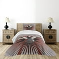 thumbnail image 4 of Ambesonne Bowling Party Quilted Bedspread Set 2 Pcs, Ball Crash Pins, Twin Size, Mauve Grey Red, 4 of 5