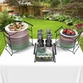 thumbnail image 4 of 7-Piece Buffet Picnic Caddy Stackable Set - Plate Napkin and Silverware Holder for Bedroom, Living Room, Office, 4 of 8
