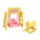 thumbnail image 1 of Columpio y caballo balancín de juguete a escala 1/12, minijuego de juegos, accesorio para fotos amarillo, 1 of 9