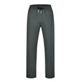 thumbnail image 3 of Mens Pants Mid Waist Straight Leg Ice Silk Business Style Summer Casual Pants for Men, 3 of 7