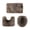 Brown, variant on Bathroom Rug Set 3 Piece, Soft Absorbent Bath Mats and U-Shaped Contour Toilet Rug, Absorbent And Non, Wool Carpet.