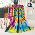 thumbnail image 2 of Rainbow Tie Dye Mandala Pattern Blanket,Comfortable Soft Flannel Throw Blanket,All Season,Warm Lightweight Blankets for Sofa Bed Couch Living Room Chair,50"x60", 2 of 4