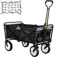 thumbnail image 2 of VEVOR Wagon Cart Folding Wagon Cart with 176lbs Load Outdoor Utility Wagon w/Adjustable Handle Orange, 2 of 5