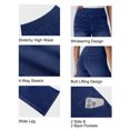 thumbnail image 5 of High Waist Women Stretchy Wide Leg Jeans Casual Pull on Denim Pants, 5 of 5