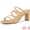 Nude, variant on DARING DIVA Women's Sandals Block Heeleds Crisscross Strap Sandals Green 7