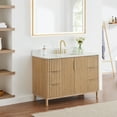 thumbnail image 2 of Sierra 48" Wood Vanity in Washed Light Brown Engineered Stone Top no Mirror, 2 of 14
