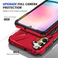 thumbnail image 4 of Dteck Case for Samsung Galaxy A15, Shockproof Rubber Case Magnetic Military Grade Drop Armor 360°Rotating Hidden Kickstand Cover for Galaxy A15,Red, 4 of 8