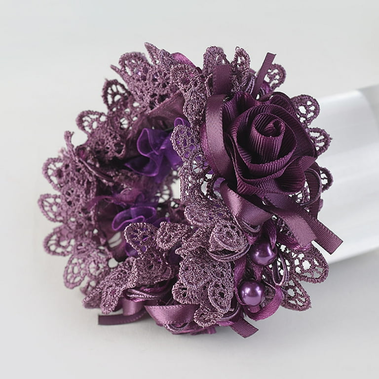 FAT HAIR TIE DUSTY PURPLE W/SILVER FAT HAIR TIE DUSTY PURPLE W/SILVER