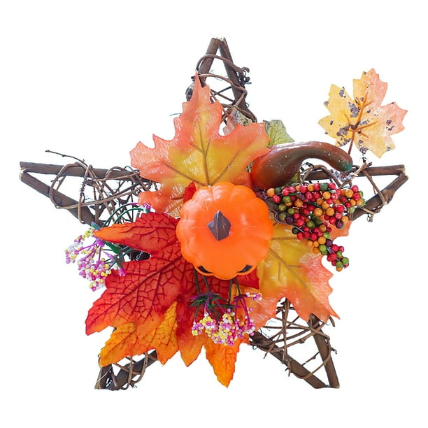 Maojin Decoración de Halloween Decoraciones de Halloween Colgante de Pared de Cinco Estrellas de Halloween Decoración de Flores Artificiales Adornos de Guirnalda(Buy 2 Get 1 Free)