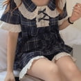 thumbnail image 3 of Conjunto de pijama de verano para niñas con encaje recortado, lindo, suelto, cómodo, ropa de dormir de verano para pijama, fiesta, hogar, conjunto de pijamas M 40?50kg / 88.2?110.2lb, 3 of 8