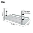 thumbnail image 6 of Desk Cord Wire Organizer 4.5~8.5cm Adjustable Cable Management Under Desk Shelf White L, 6 of 9