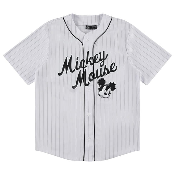 Camiseta de béisbol Disney Mickey Mouse para hombre, blanca, XXL