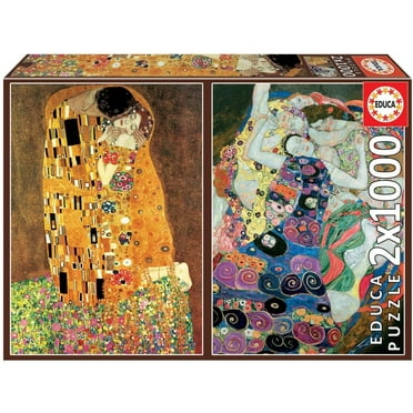 Set of 2 Gustav Klimt 1000 Piece Jigsaw Puzzles | The Kiss & The Virgin