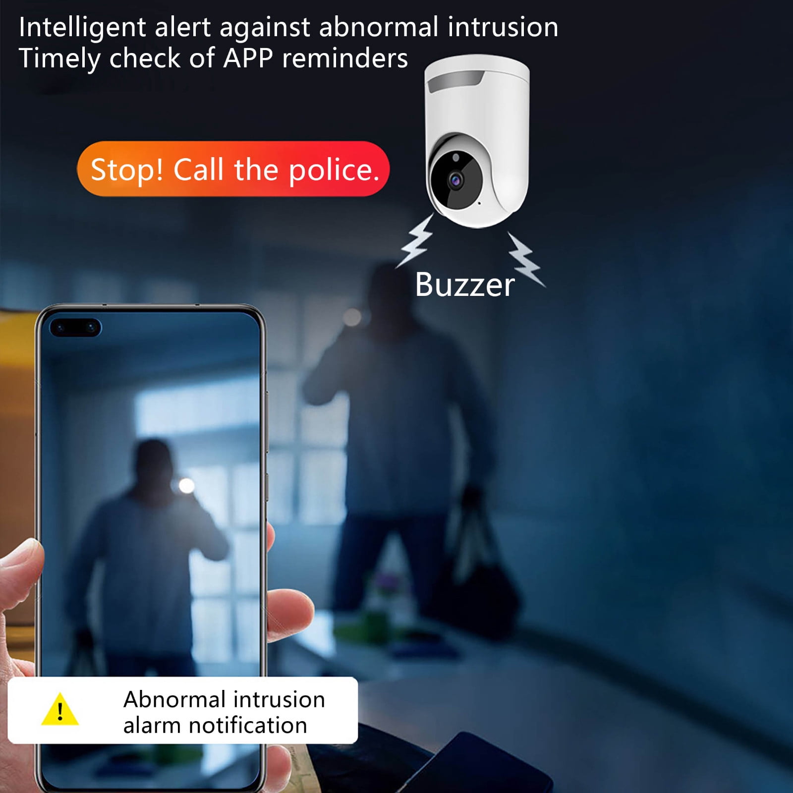 3Mp Wireless Security Camera, 360° Ptz Home Surveillance, 2-Way Audio Night Vision, Smart Indoor Camera for Pet/Baby Monitor