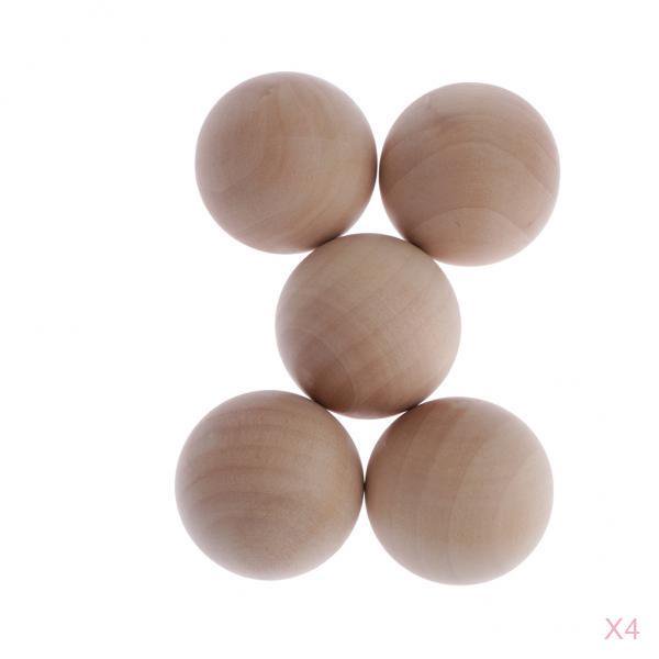 Cubo de en blanco Zulema 20x artesanales para manualidades de fabricación de joyas de 50 mm Zulema Bolas de madera maciza