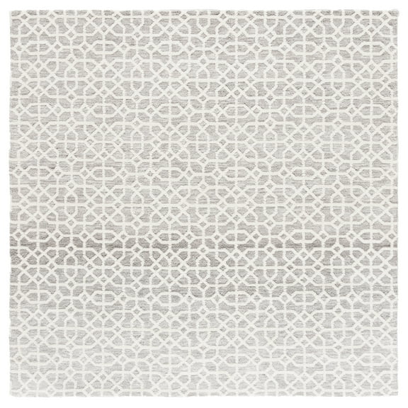 SAFAVIEH Audrey Claud Geometric Area Rug, Light Grey/Beige, 6' x 6' Square
