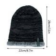thumbnail image 3 of Dyfzdhu Men Unisex Solid Outdoor Hat Knitting Winter Plush Warm Knit Khaki, 3 of 7