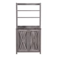 thumbnail image 2 of Furniture of America Schuetz Wood Multi-Storage Baker Rack in Gray, 2 of 8