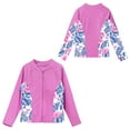thumbnail image 6 of iiniim Kids Girls UPF 50+ Zip Up Rashguard Shirt UV Protection Long Sleeve Swim Top 6-16 Pink 16, 6 of 7