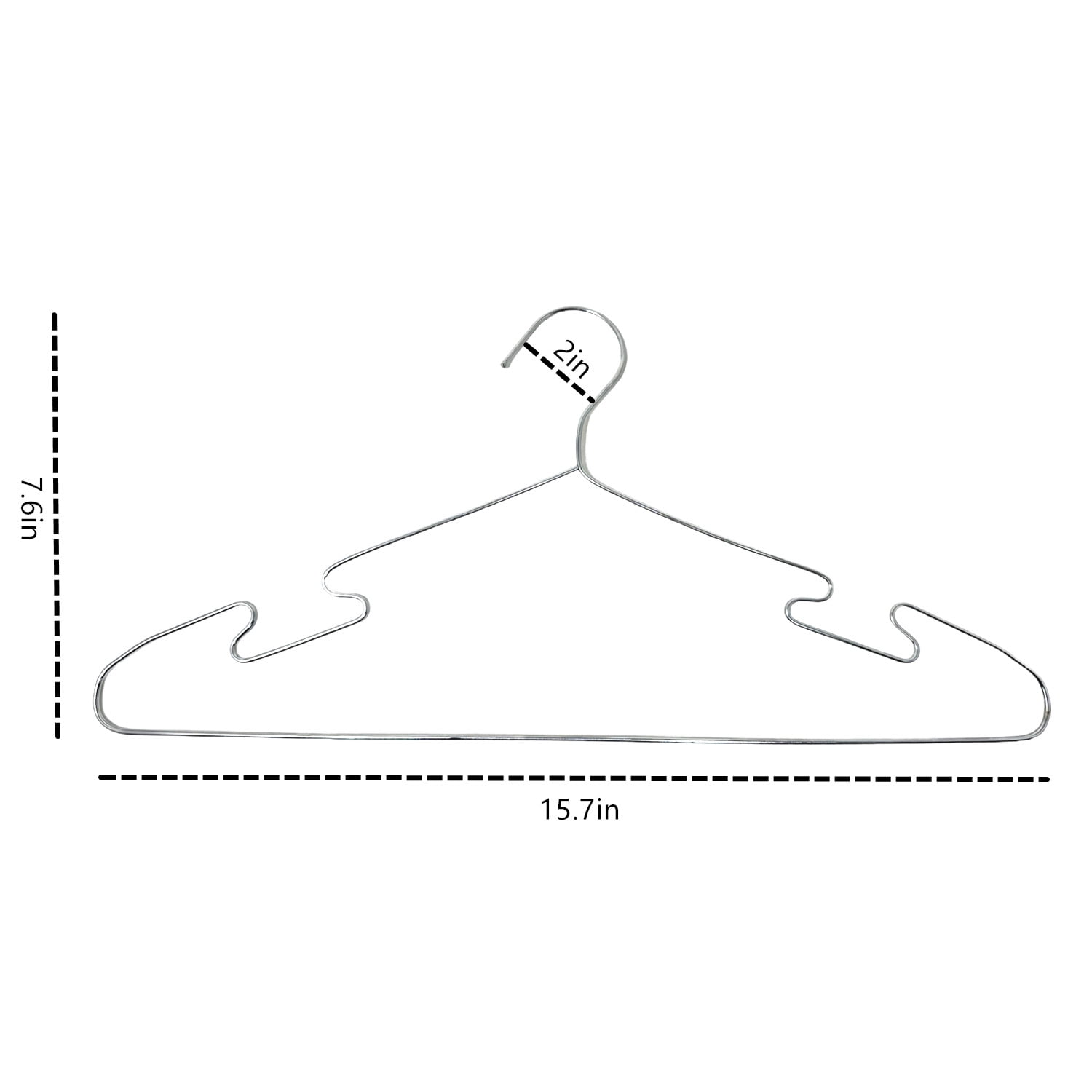 40 Pcs of Stainless Steel Wire Coat Hangers, Strong Heavy Duty Hangers for Clothing, Coats, Shirts, Jackets, Suits, Garments, Lingerie, Dresses, Pants, Jerseys