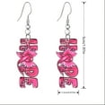 thumbnail image 2 of Pink Ribbon Earrings for Women Alloy Cancer Awareness Jewelry Strength Fighter Inspirational Gift Set Survivor Support Tiny Hoop Earrings Comfort Items for Cancer Patients Get Well Soon, 2 of 5