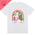 thumbnail image 3 of Camiseta de unicornios para hombre, camisetas gráficas de arcoíris, camisetas divertidas a la moda para mujer, camisetas de Hip Hop Alpha para hombre, ropa estética Unisex 100% algodón, 3 of 5