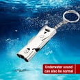 thumbnail image 4 of EUDIDV Emergency Whistle;Stainless Steel Outdoor Survival Whistle Double Tube High Frequency Whistle;Suitable for Training and Seeking Help, 4 of 7