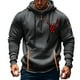 thumbnail image 1 of Sudadera con capucha para hombre, informal, con estampado, deportiva, de manga larga, blusa de poliéster, 1 of 4