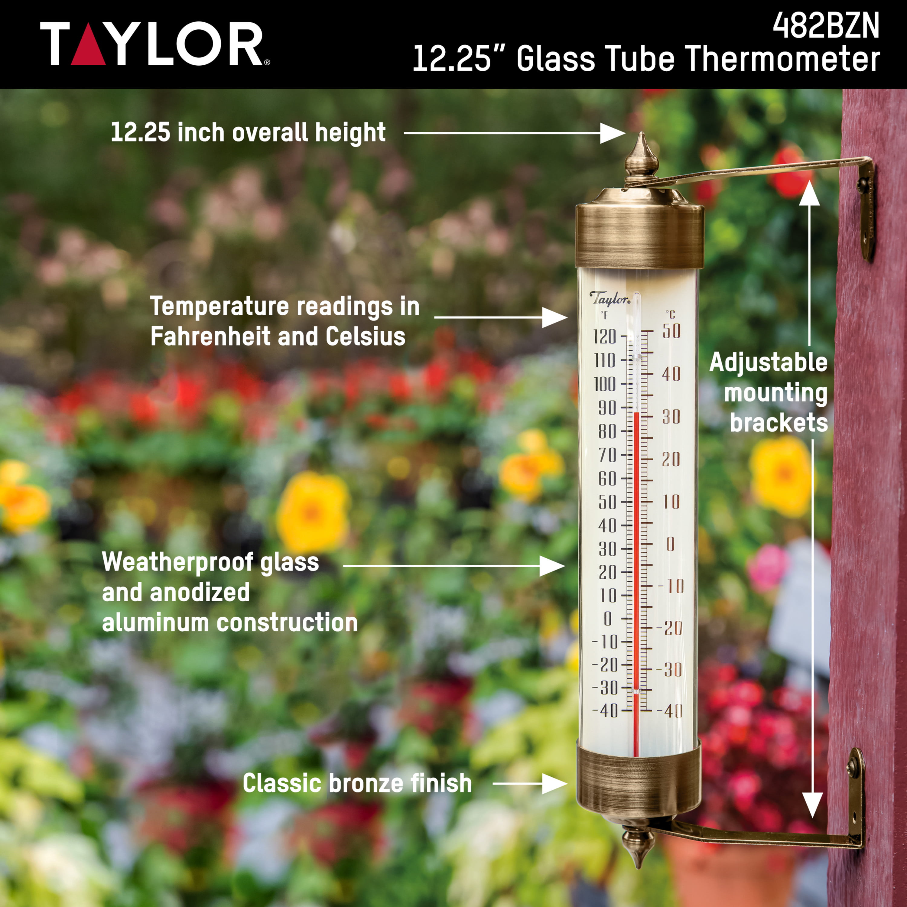Heritage Taylor Precision Products Outdoor-thermometers, 12.25, Copper