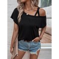 thumbnail image 4 of Tops de manga corta con hombros descubiertos para mujer,Tops casuales de manga corta con hombros descubiertos para mujer Camisas de blusa con hombros descubiertos de verano para mujer Las mejores en su clase, 4 of 6