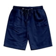 thumbnail image 4 of FINALGANG Mens Solid Color Elastic Waist Drawstring Shorts With Large Patch Pockets Relaxed Fit Quick Dry Lightweight For Fathers Day Gift Summer Daily Casual Wear Versatile Bottoms, 4 of 5