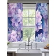 thumbnail image 3 of Spring Purple Hydrangea Sheer Curtains 72 Inches Long 2 Panels Set, Window Sheer Curtains for Living Room/Bedroom, Country Flowers Garden Plants Light Filtering Rod Pocket Curtain 52''x72''x2, 3 of 8