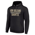 thumbnail image 2 of Unisex Starter Black New Orleans Saints Team Mesh Print Graphic Tri-Blend Pullover Hoodie, 2 of 3