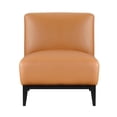 thumbnail image 3 of Pemberly Row Contemporary Leather Accent Chair in Orange Finish, 3 of 9