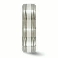 thumbnail image 3 of Edward Mirell Titanium Brushed&Polished w/Sterling Silver 7mm Band, 3 of 7