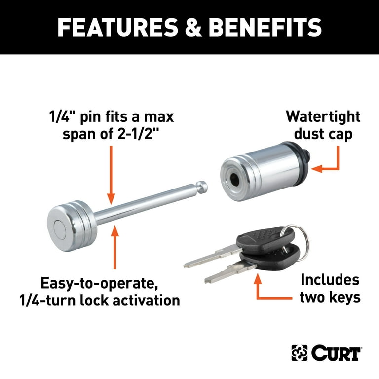 Chrome Hitch Locking Pin