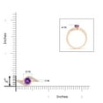 thumbnail image 4 of ANGARA Natural Prong-Set Amethyst Bypass Ring with Diamond Accents in 14K Rose Gold for Women (Size-5mm) | February Birthstone, Birthday, Anniversary, Jewelry Gift for Women | Natural Amethyst Ring, 4 of 8