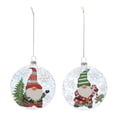 thumbnail image 2 of Melrose Gnome Glass Christmas Ball Ornaments - 4" (100mm) - Multi-Color - 12ct, 2 of 6