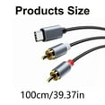 thumbnail image 5 of AOOOWER USB Type C to 2RCA Cable Mobile Phones to Mixing Consoles Amplifiers Loudspeaker Box Connection Cord Wire, 5 of 11