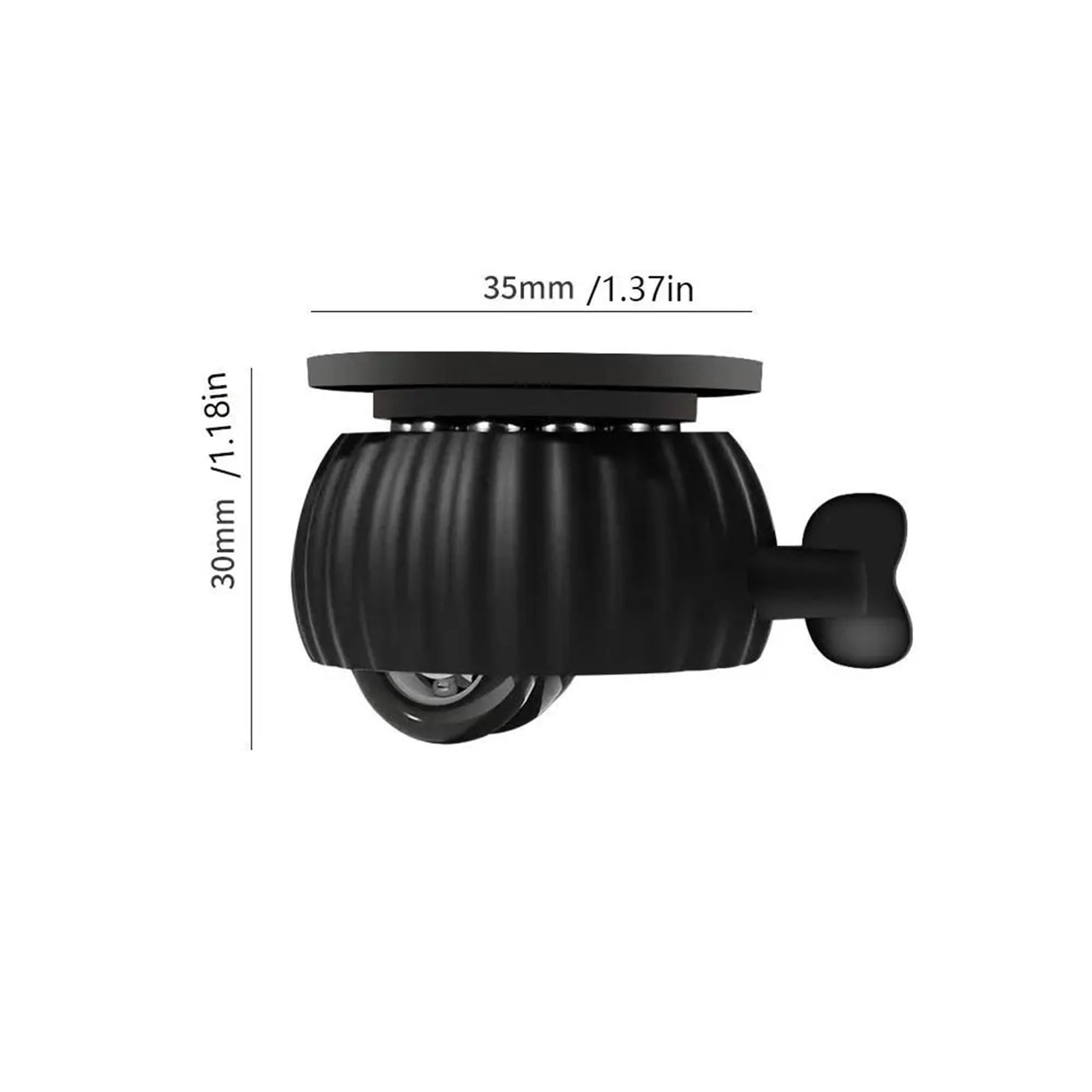 4Pcs Universal Soft Rubber Swivel Caster Roller Heavy Duty Universal Wheel 360° With Safety Brake Furniture Caster Household ,Easy to Install
